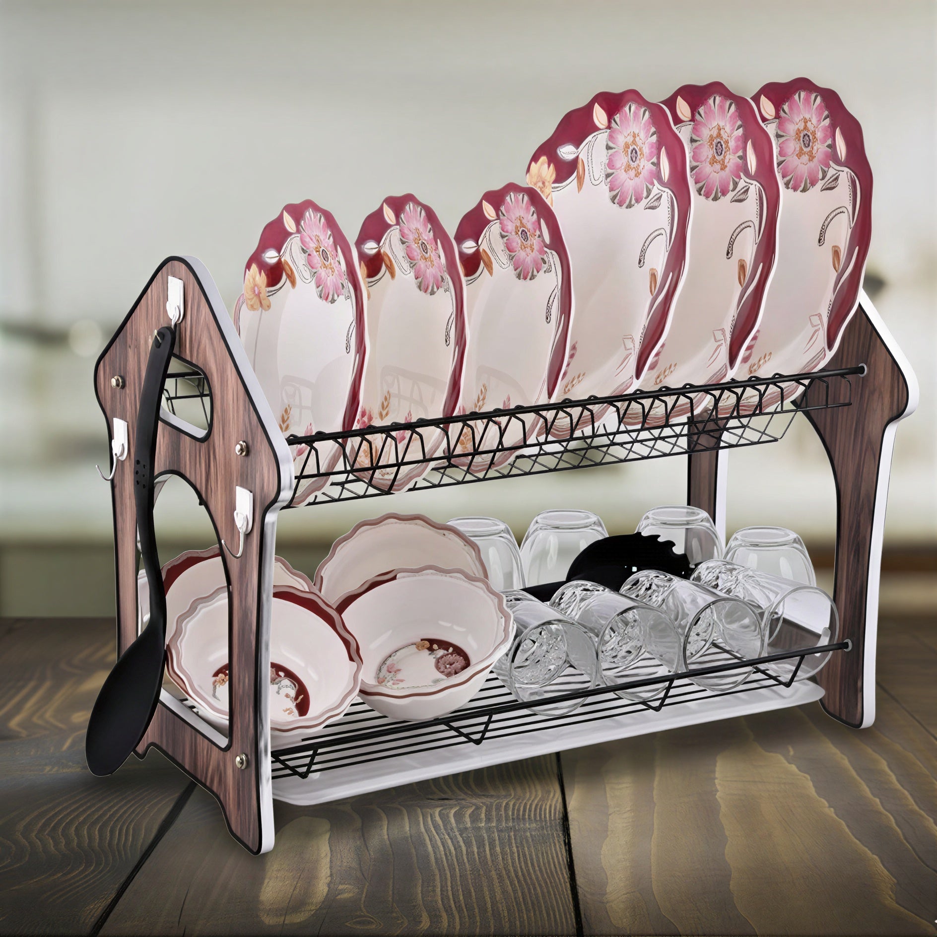 WoodWave FreshStack two-Tier Storage Rack