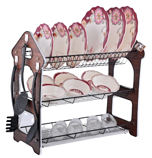 Premium 3 Tier Standing Dish Drying Rack