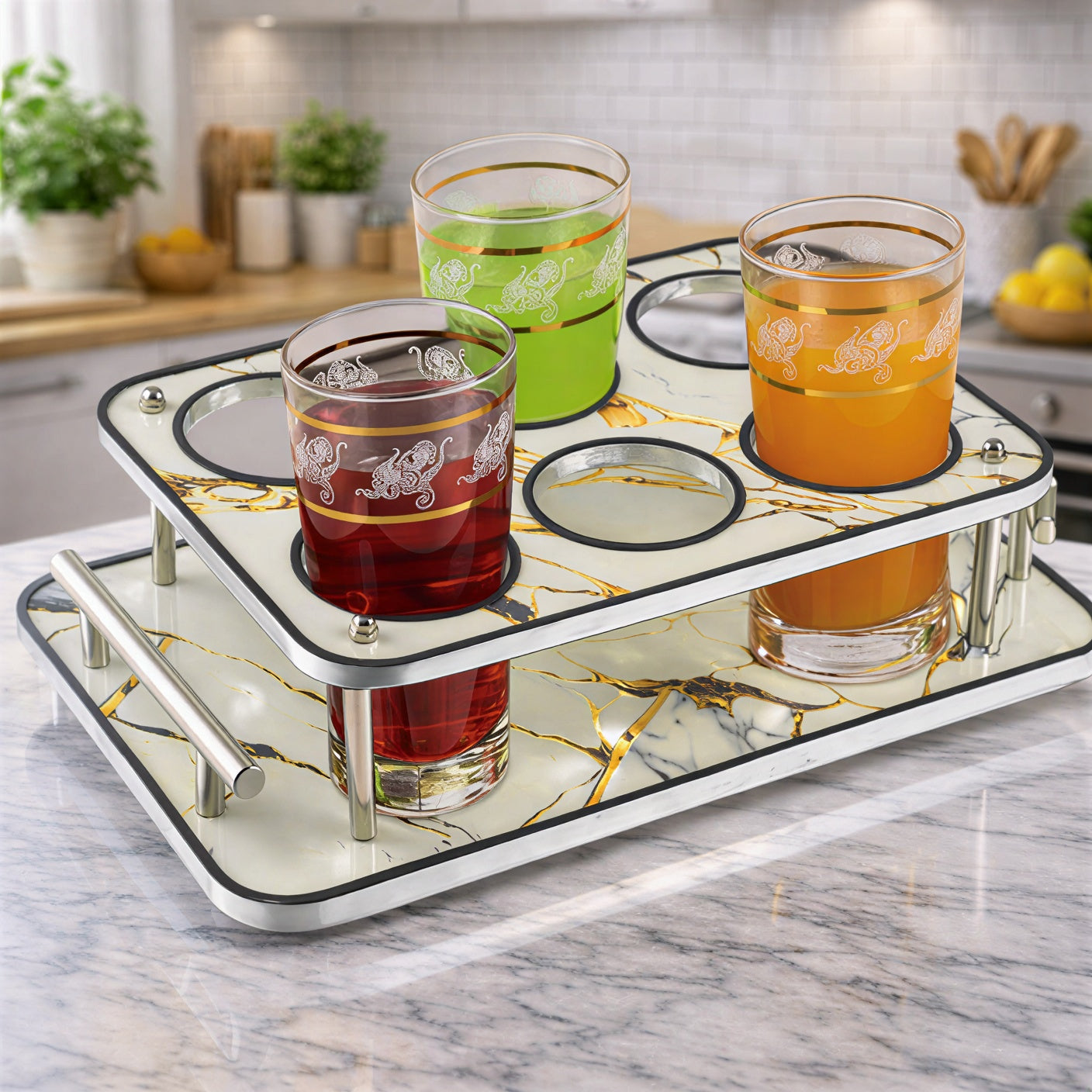 CheersCraft Glass Tray