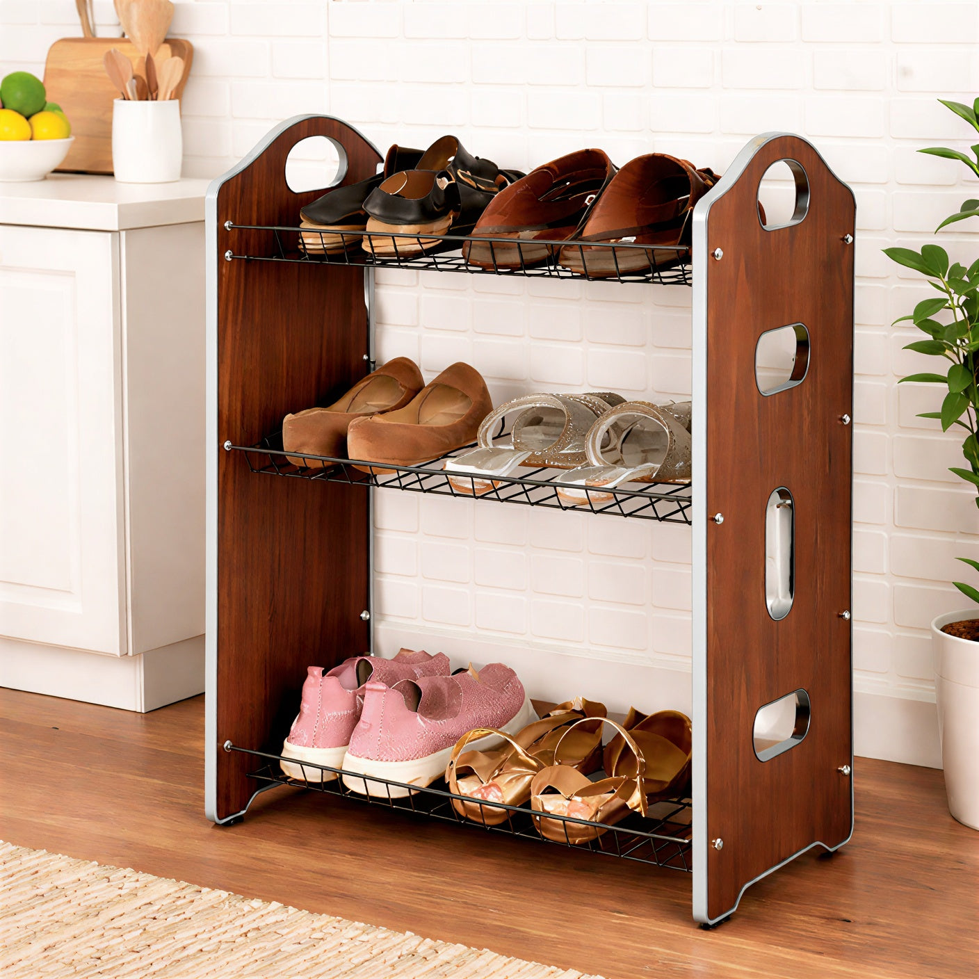 Premium three Multi-Tier Shoes Storage Rack